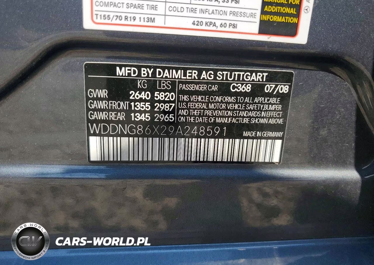 2009 Mercedes-Benz S 550 4Matic VIN:WDDNG86X29A248591 - 12