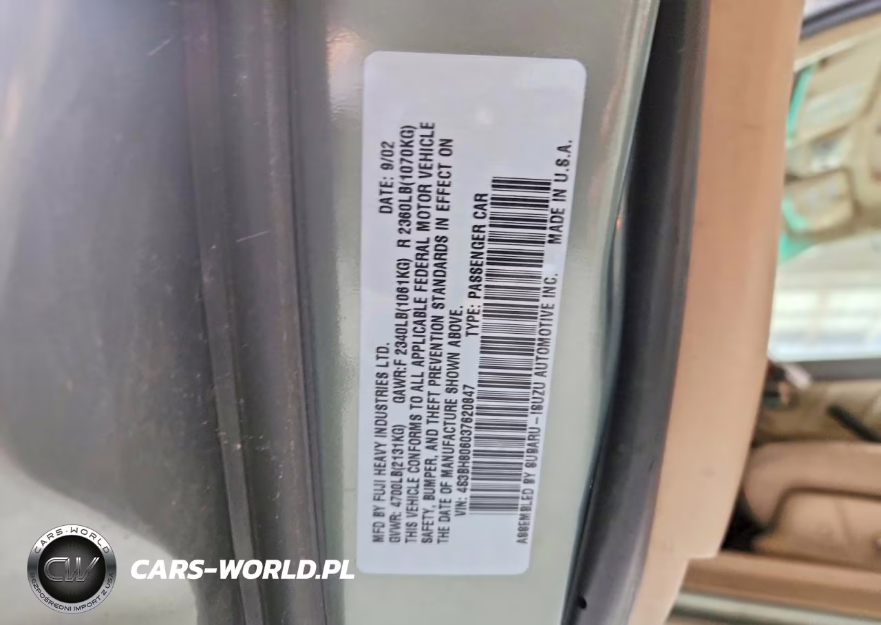 2003 Suba Outback 3.0R Ll Bean VIN:4S3BH806037620847 - 12
