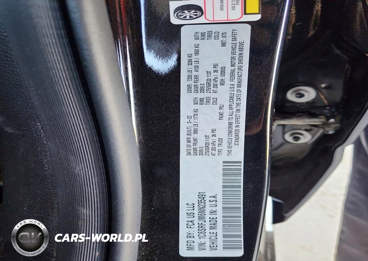 2022 Ram 1500 Laramie VIN:1C6SRFJM6NN235491 - 12