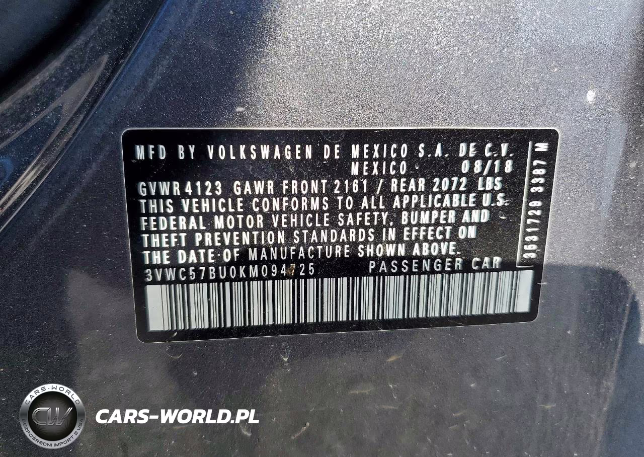 2019 Volkswagen Jetta S VIN:3VWC57BU0KM094725 - 12