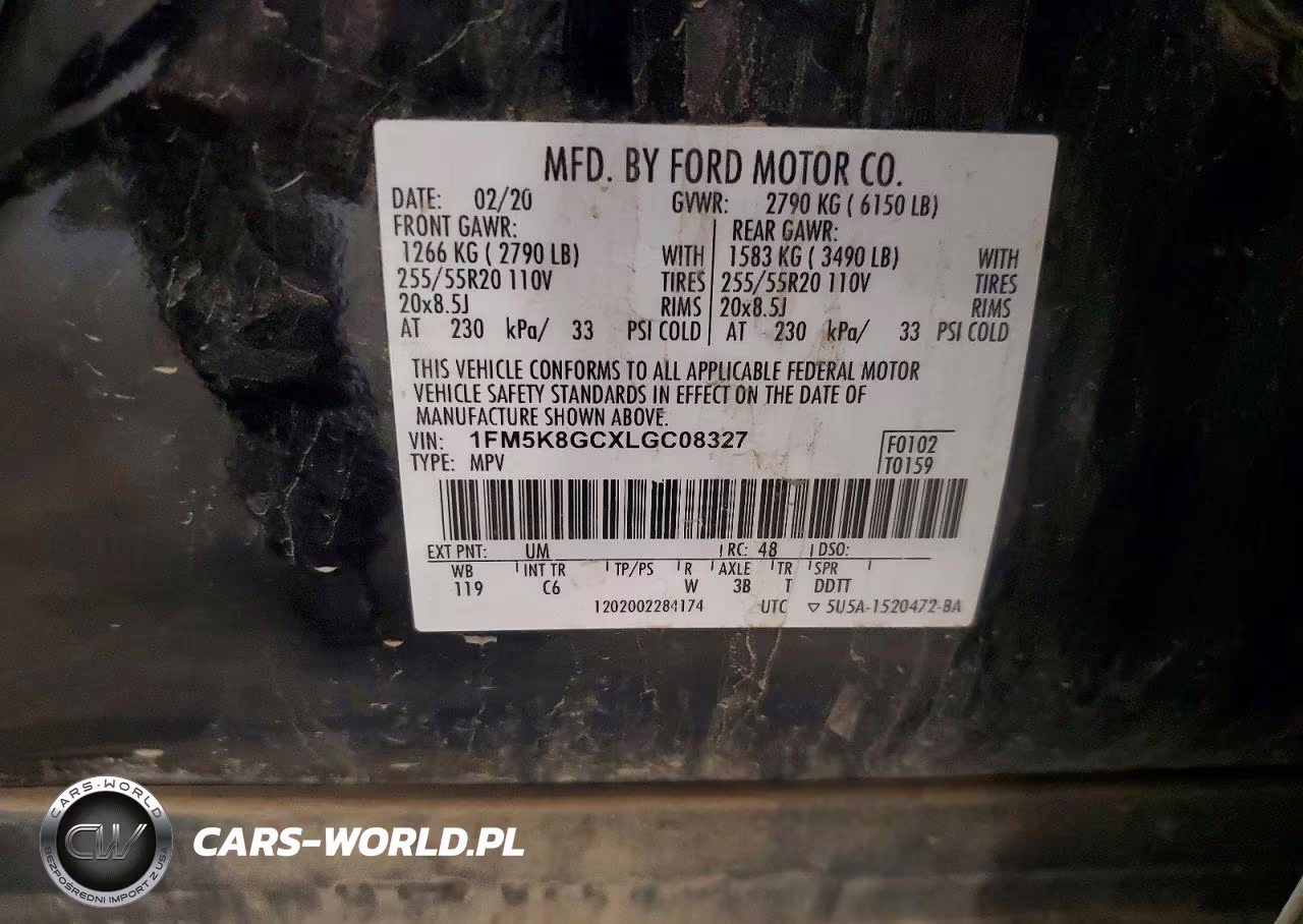 2020 Ford Explorer St VIN:1FM5K8GCXLGC08327 - 13