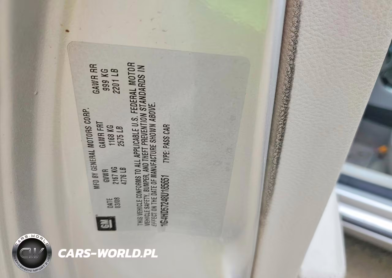 2008 Buick Lucerne VIN:1G4HD57248U185651 - 12