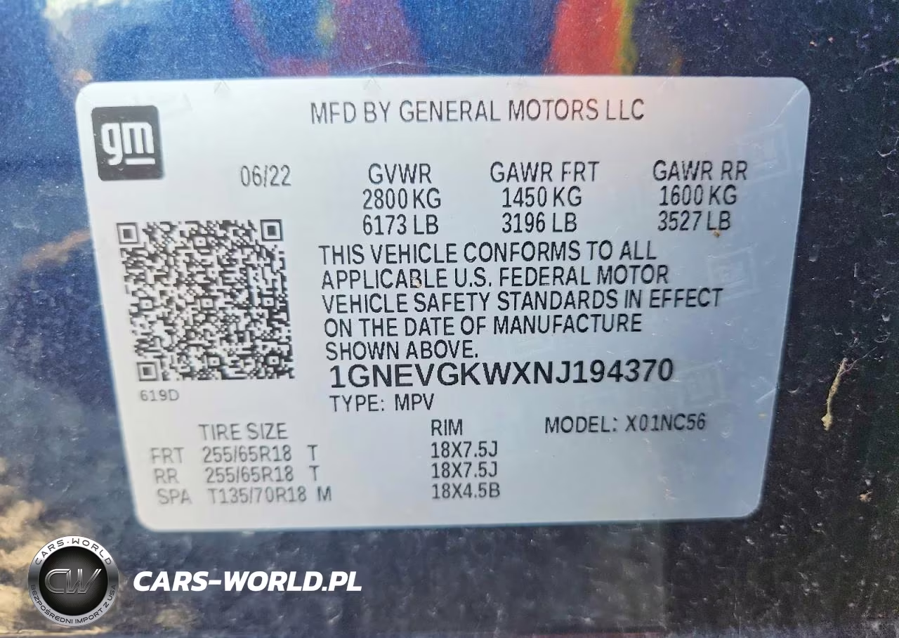 2022 Chevrolet Traverse Lt VIN:1GNEVGKWXNJ194370 - 13