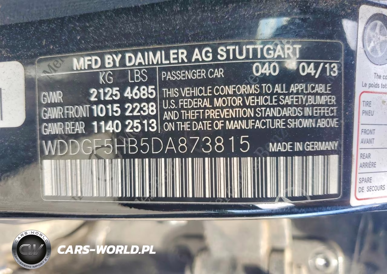2013 Mercedes-Benz C 350 VIN:WDDGF5HB5DA873815 - 13
