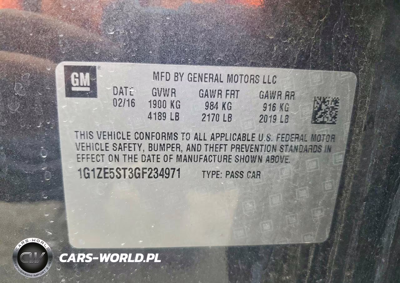 2016 Chevrolet Malibu Lt VIN:1G1ZE5ST3GF234971 - 12