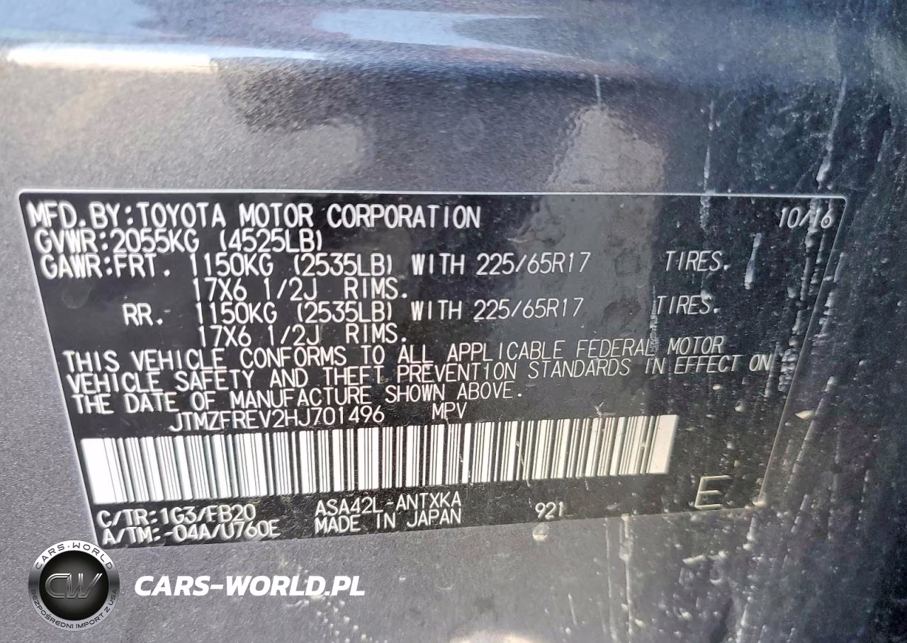 2017 Toyota Rav4 Le VIN:JTMZFREV2HJ701496 - 13