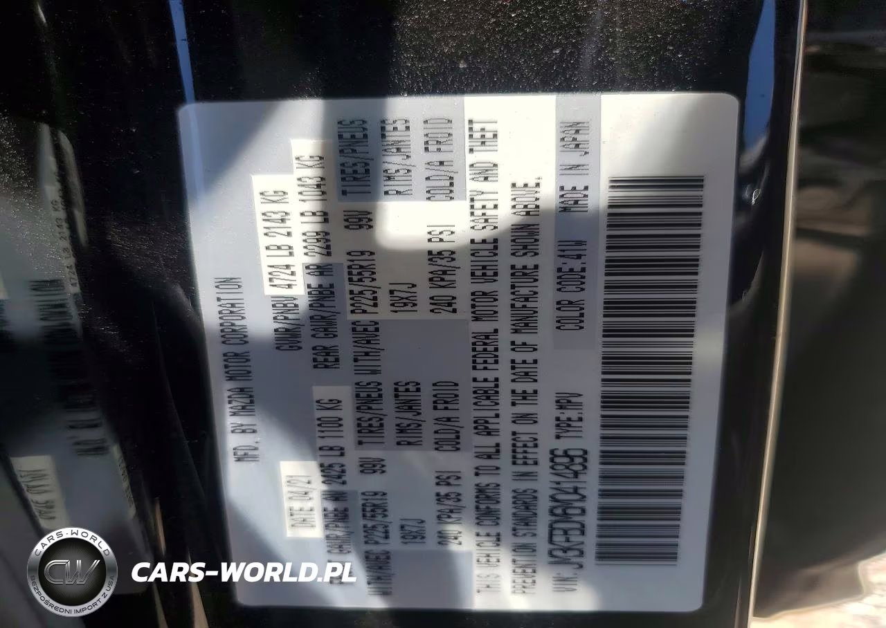 2021 Mazda Cx-5 Grand Touring VIN:JM3KFBDM6M0414896 - 14