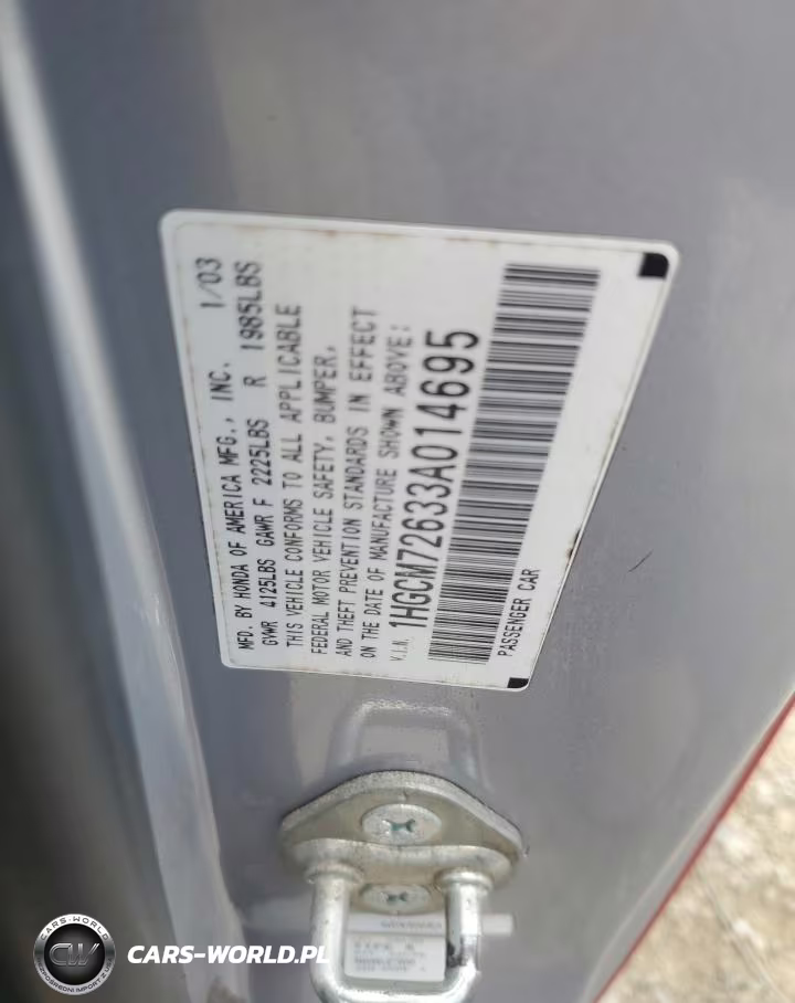2003 Honda Accord Ex VIN:1HGCM72633A014695 - 12
