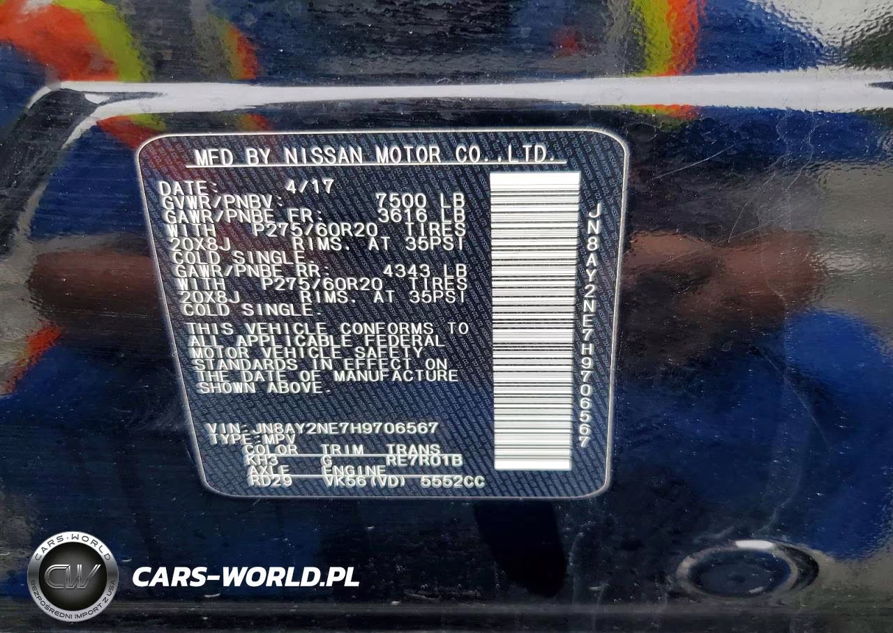 2017 Nissan Armada Platinum VIN:JN8AY2NE7H9706567 - 13