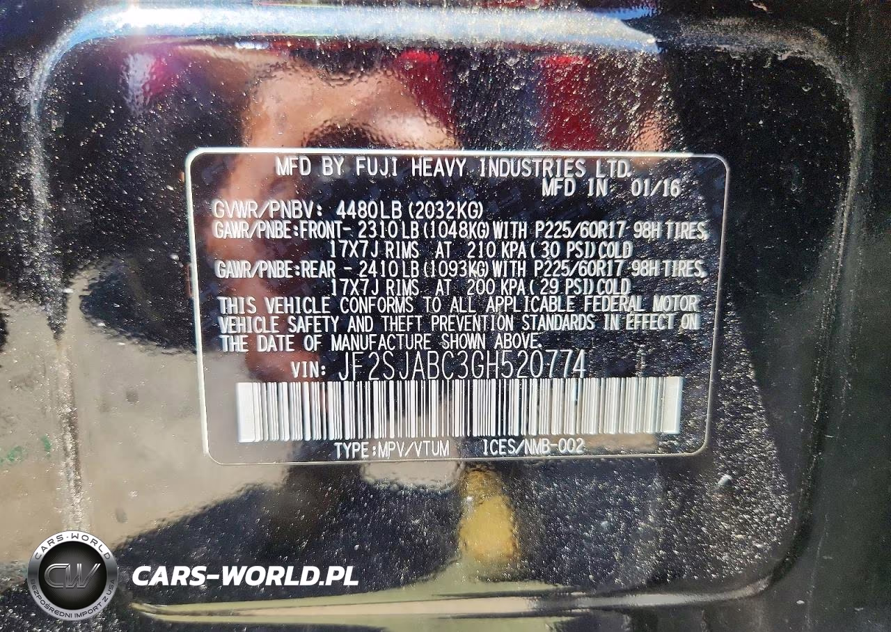 2016 Subaru Forester 2.5I VIN:JF2SJABC3GH520774 - 12