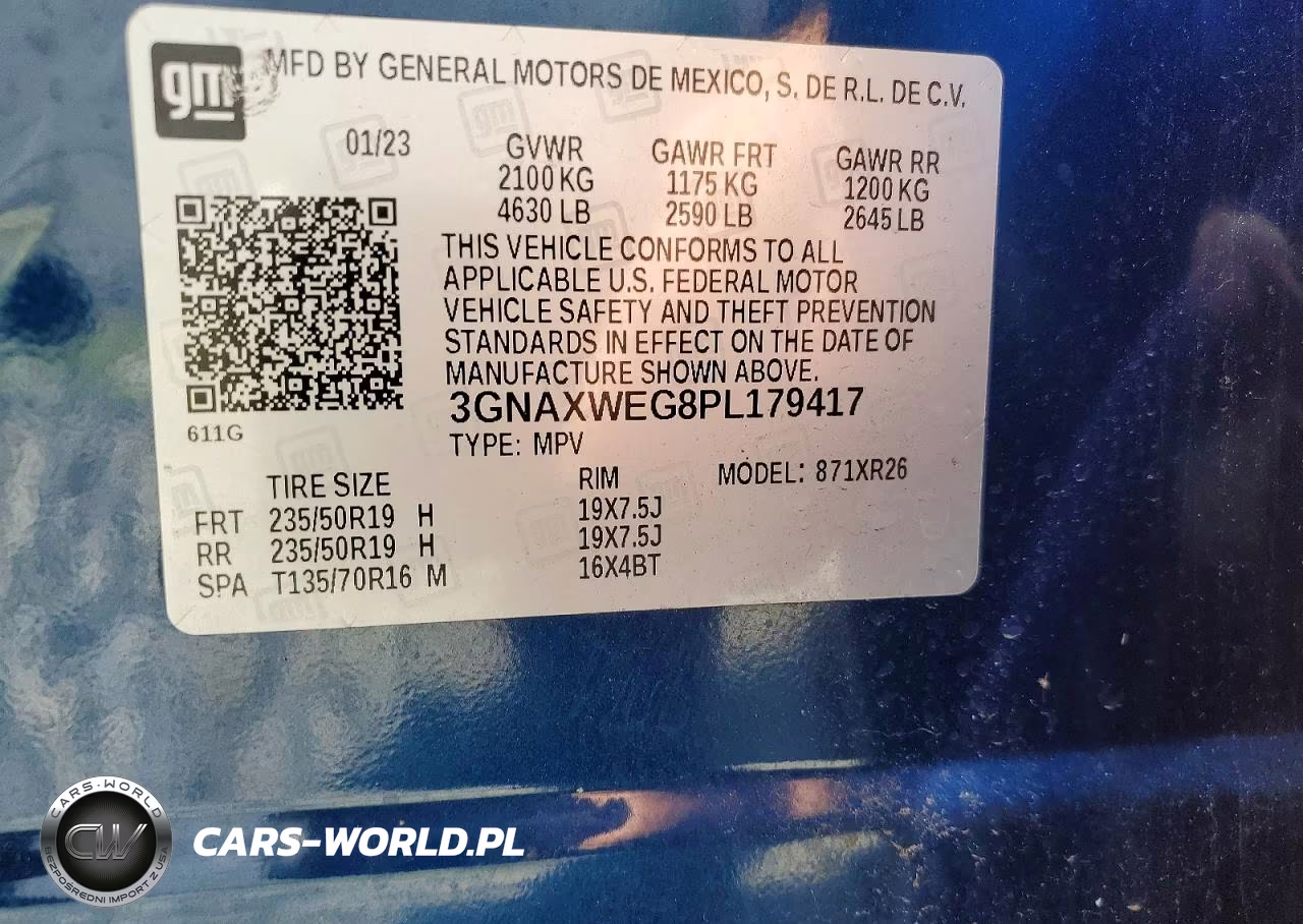 2023 Chevrolet Equinox Rs VIN:3GNAXWEG8PL179417 - 13