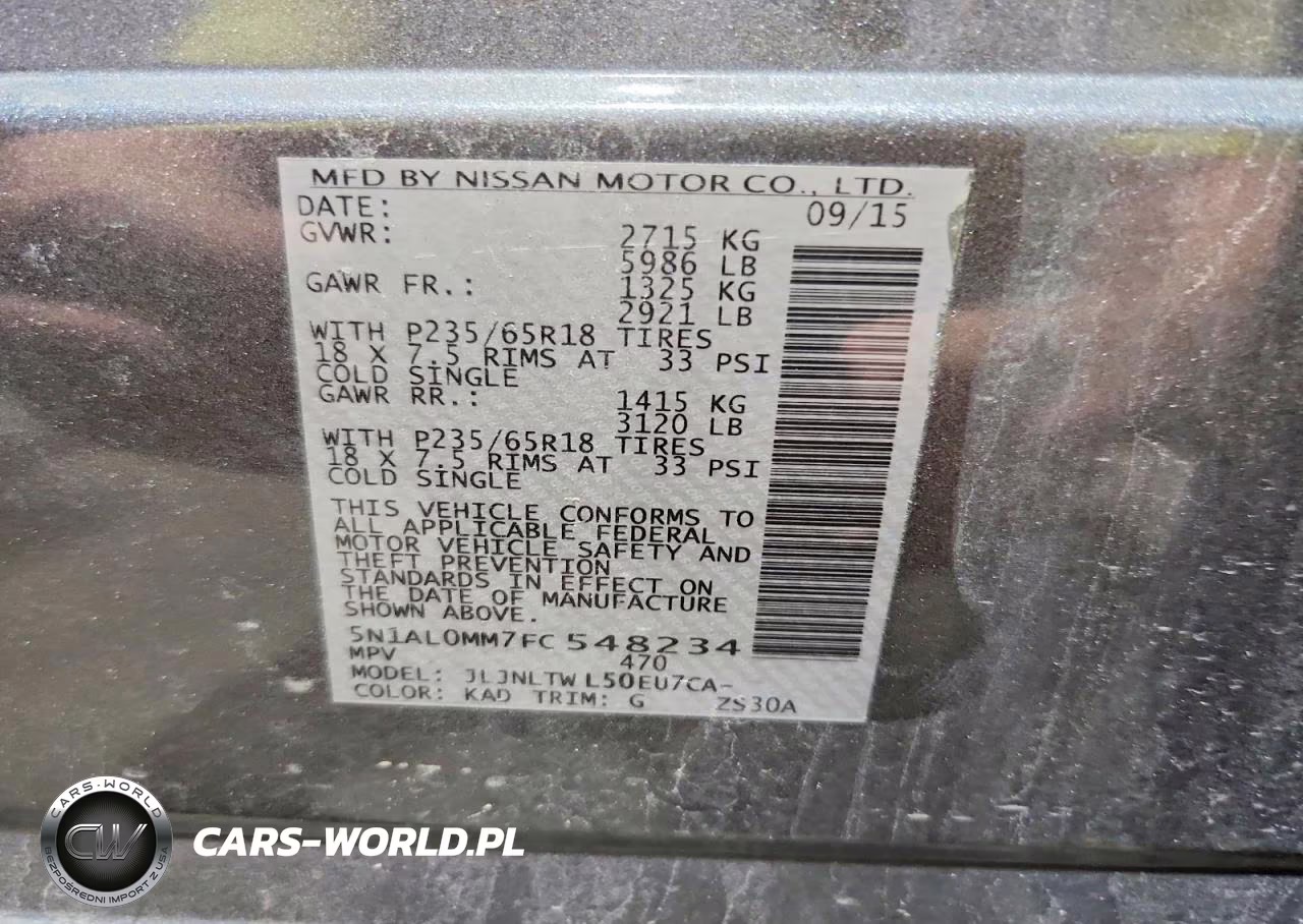 2015 Infiniti Qx60 Base VIN:5N1AL0MM7FC548234 - 13
