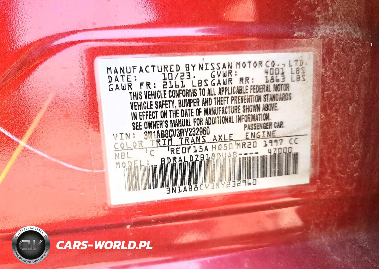 2024 Nissan Sentra Sv VIN:3N1AB8CV3RY232960 - 12