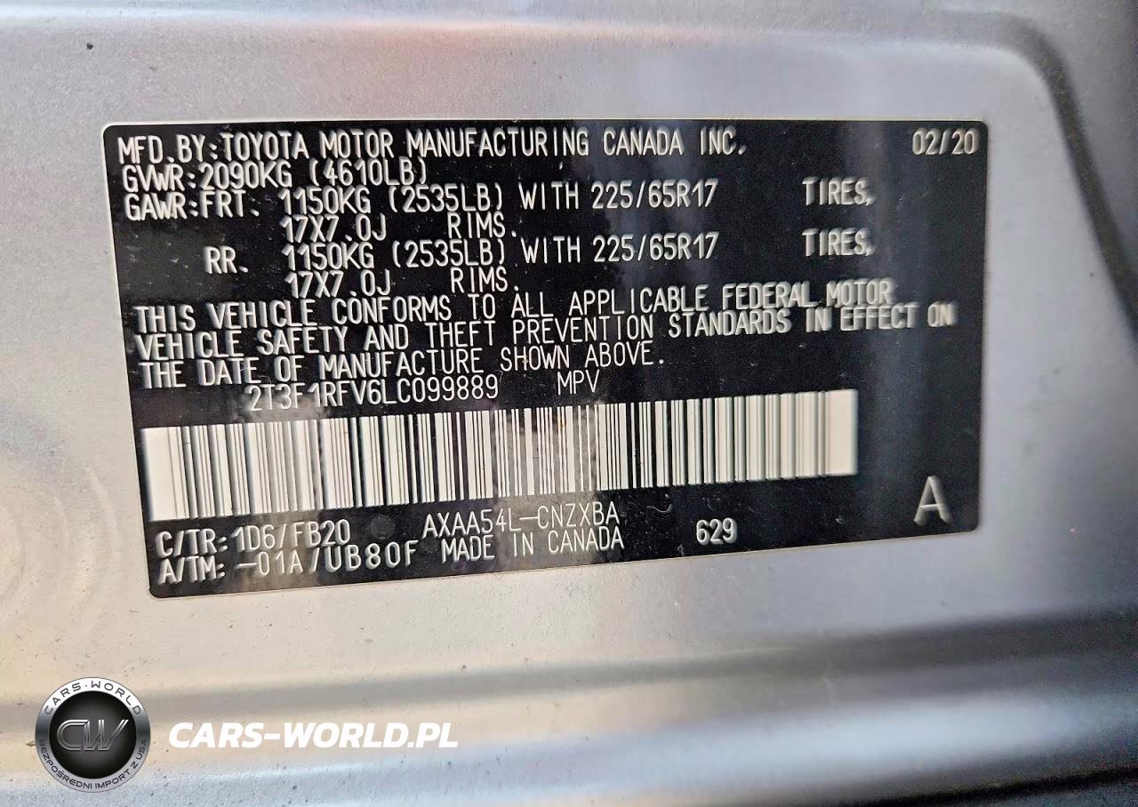 2020 Toyota Rav4 Le VIN:2T3F1RFV6LC099889 - 14