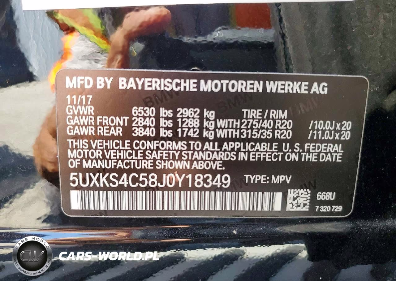 2018 BMW X5 xDrive35D VIN:5UXKS4C58J0Y18349 - 12