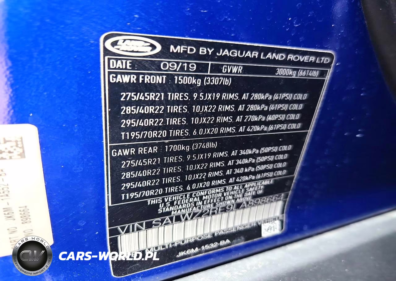 2020 Land Rover Range Rover Sport Svr VIN:SALWZ2RE9LA898664 - 13