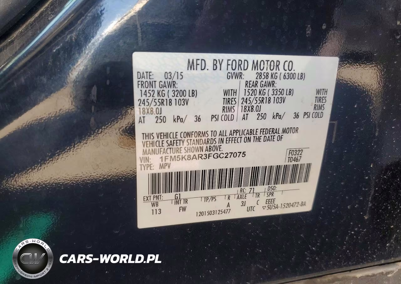 2015 Ford Explorer VIN:1FM5K8AR3FGC27075 - 12