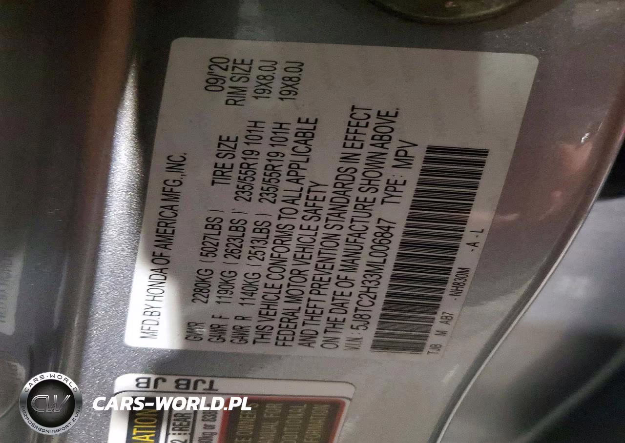 2021 Acura Rdx VIN:5J8TC2H33ML006847 - 13