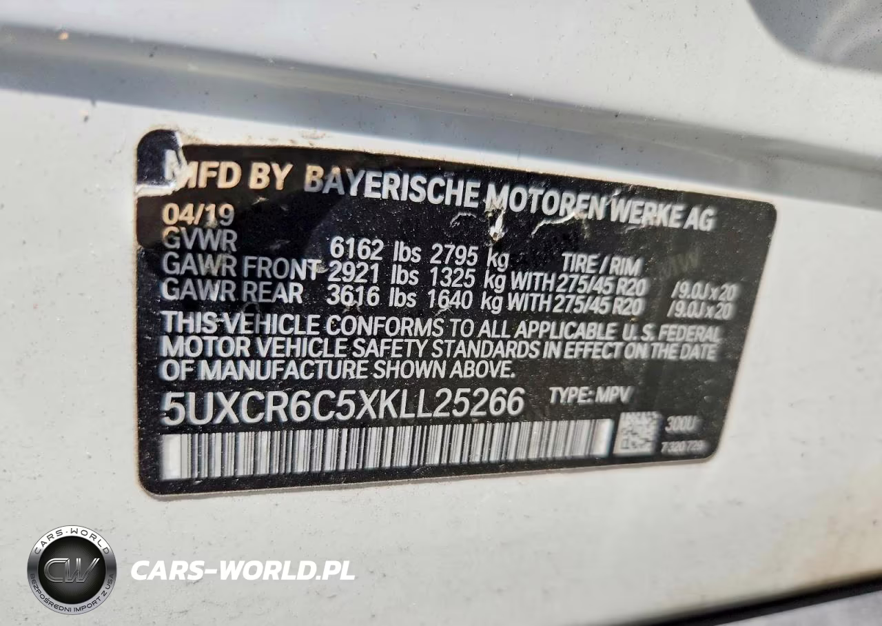 2019 BMW X5 xDrive40I VIN:5UXCR6C5XKLL25266 - 14