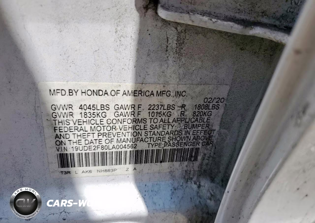 2020 Acura Ilx Premium A-Spec VIN:19UDE2F80LA004562 - 12