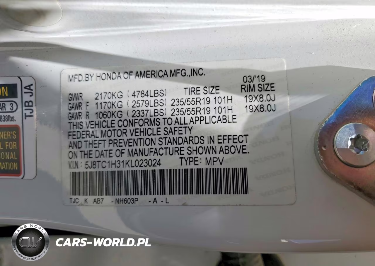 2019 Acura Rdx VIN:5J8TC1H31KL023024 - 13