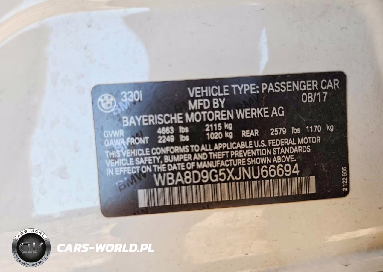 2018 BMW 330 Xi VIN:WBA8D9G5XJNU66694 - 12