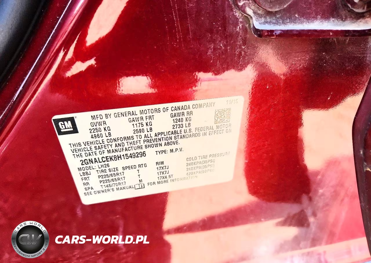 2017 Chevrolet Equinox Lt VIN:2GNALCEK8H1549296 - 13