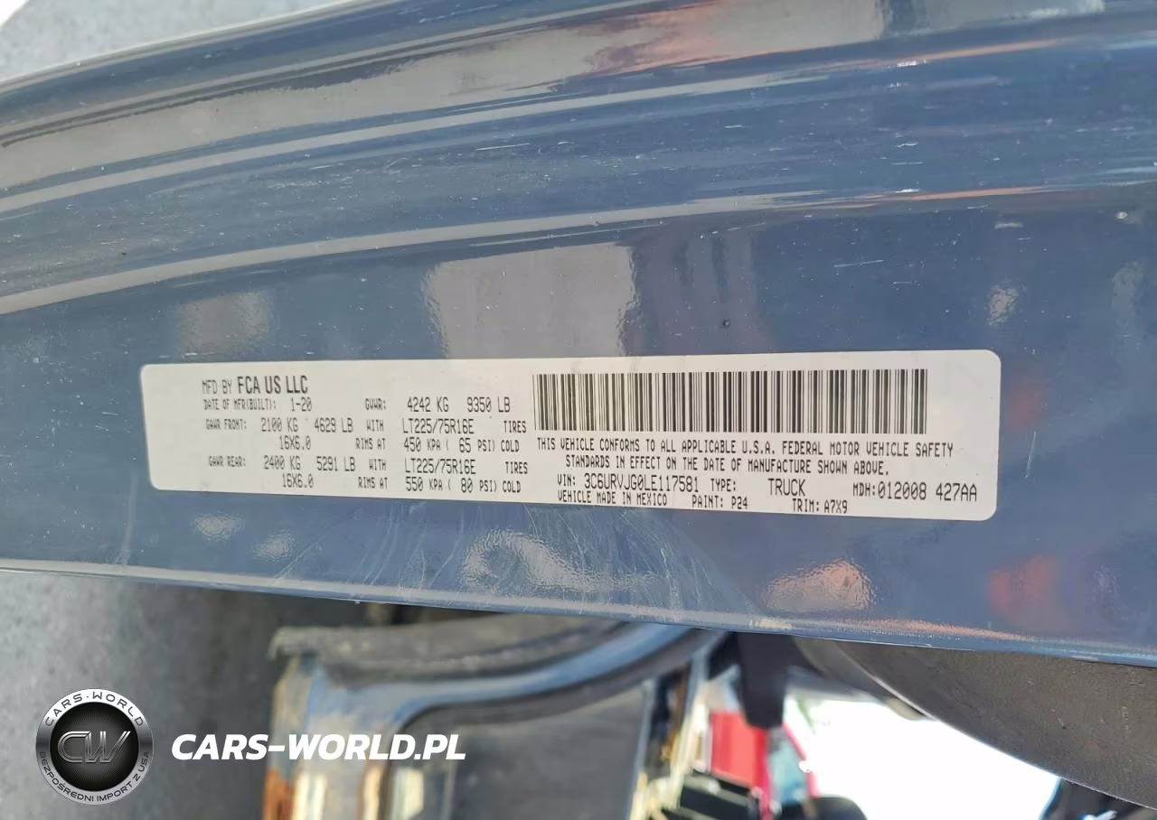 2020 Ram Promaster 3500 3500 High VIN:3C6URVJG0LE117581 - 13