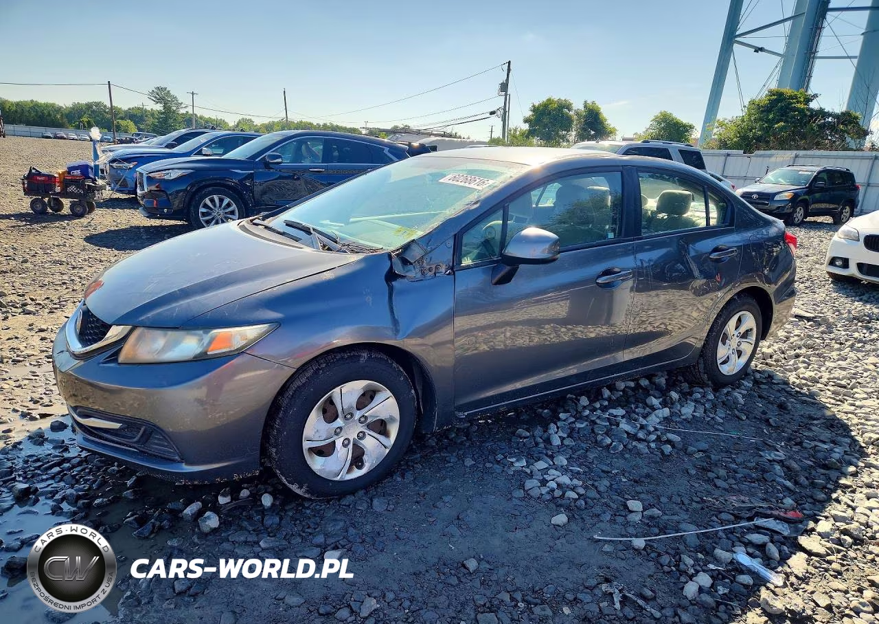 2013 Honda Civic Lx VIN:19XFB2F52DE204346 - 1