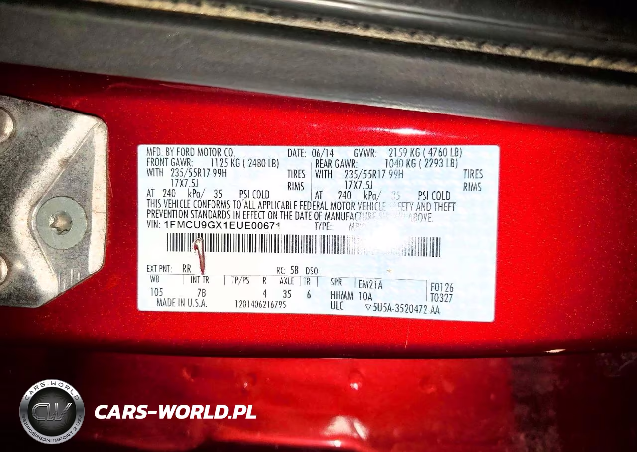 2014 Ford Escape Se VIN:1FMCU9GX1EUE00671 - 13