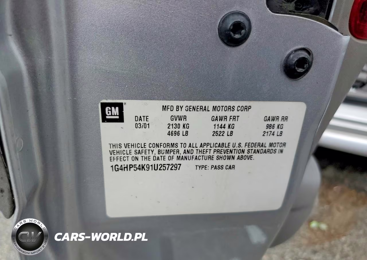 2001 Buick Lesabre Custom VIN:1G4HP54K91U257297 - 12