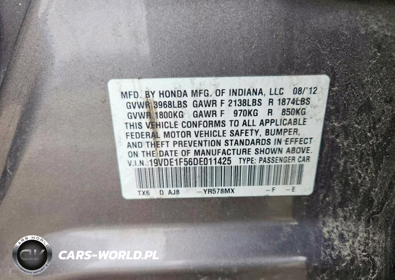 2013 Acura Ilx 20 Premium VIN:19VDE1F56DE011425 - 12