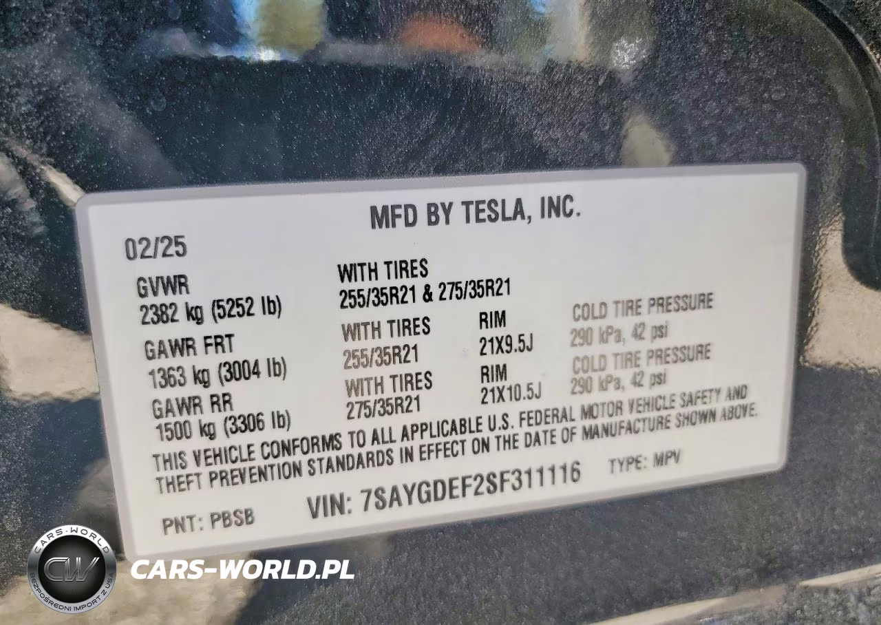 2025 Tesla Model Y VIN:7SAYGDEF2SF311116 - 14