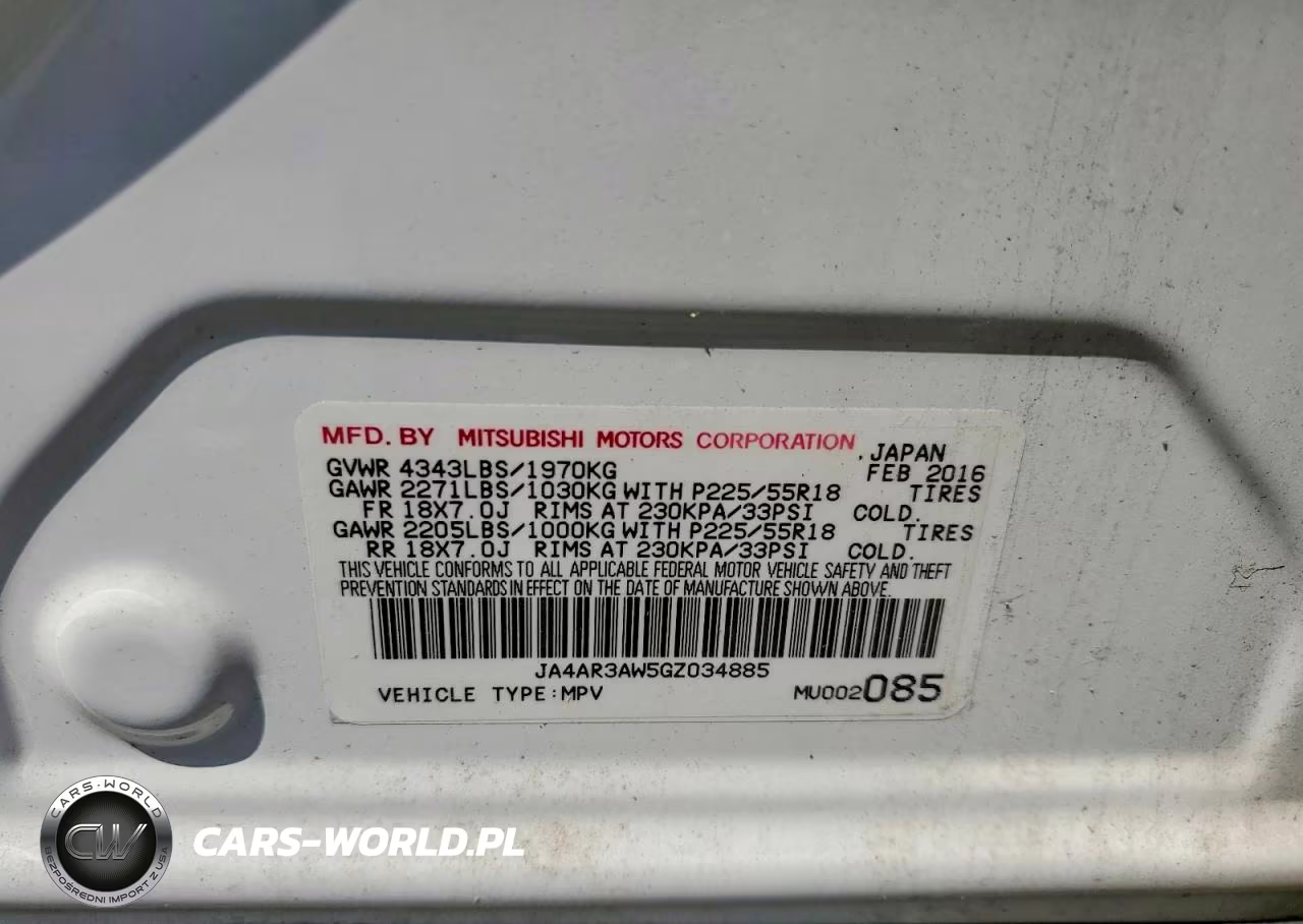 2016 Mitsubishi Outlander Sport Es VIN:JA4AR3AW5GZ034885 - 14