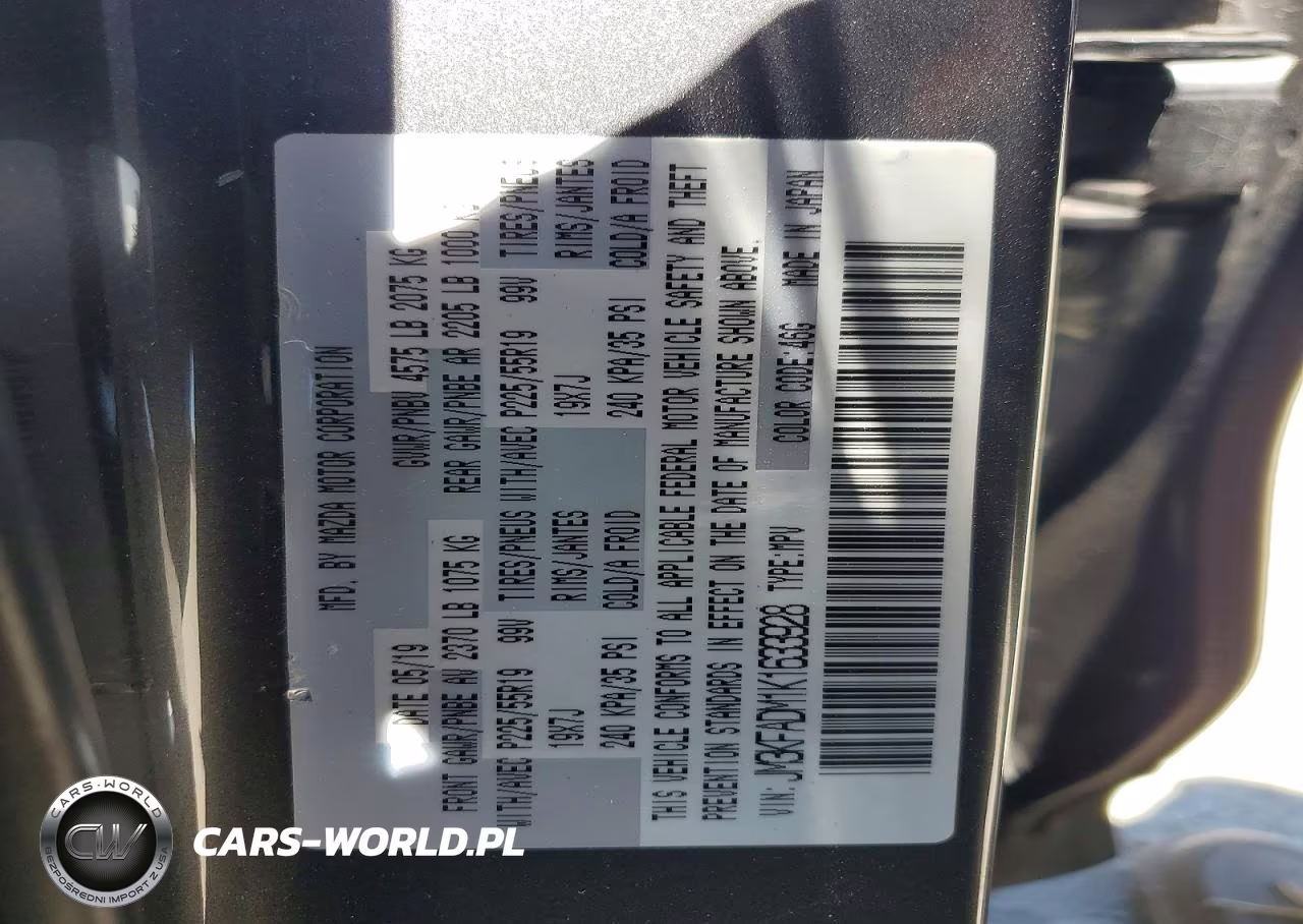 2019 Mazda Cx-5 Grand Touring VIN:JM3KFADM1K1633928 - 13