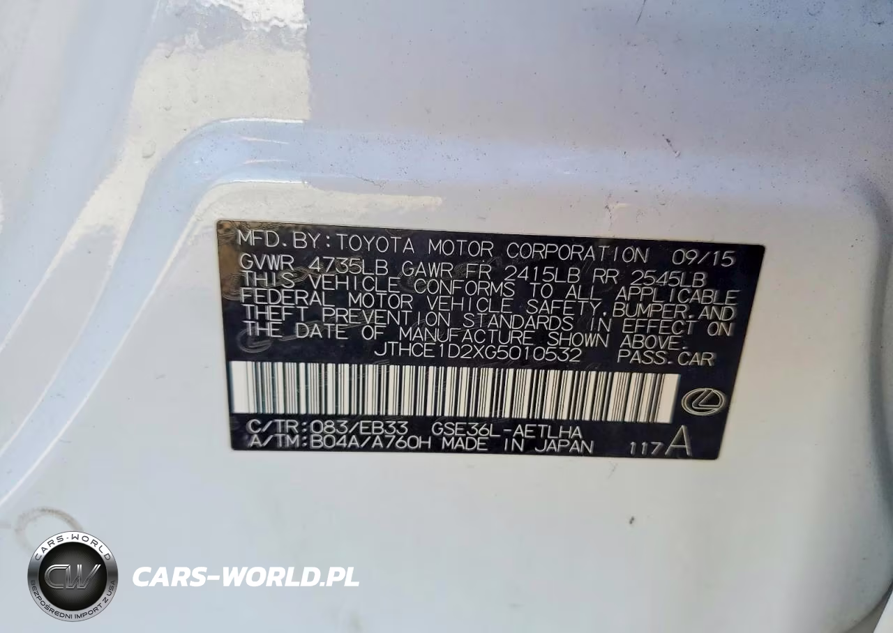 2016 Lexus Is 350 VIN:JTHCE1D2XG5010532 - 12