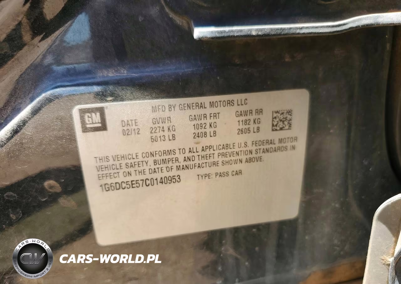 2012 Cadillac Cts VIN:1G6DC5E57C0140953 - 12