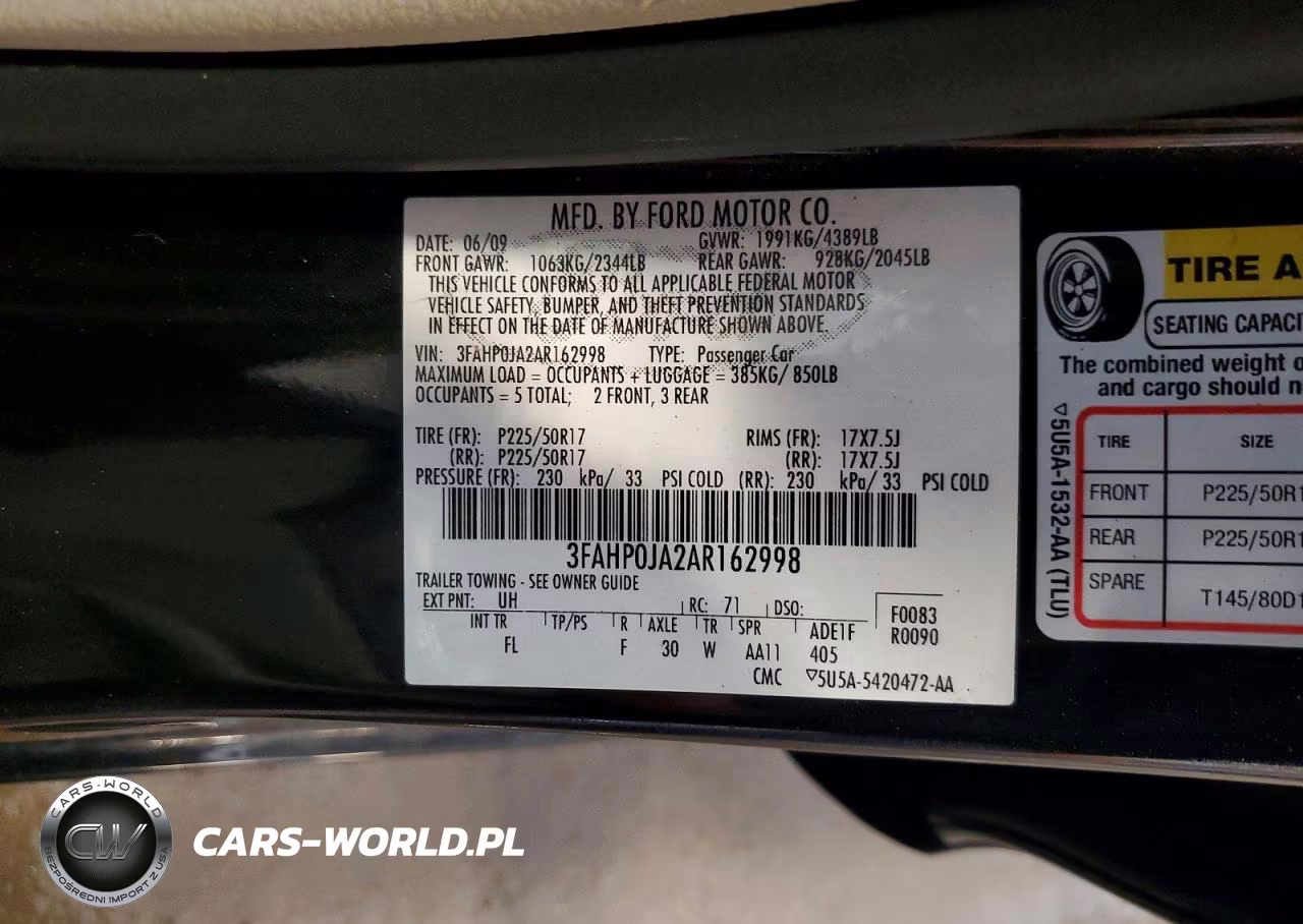 2010 Ford Fusion Sel VIN:3FAHP0JA2AR162998 - 12