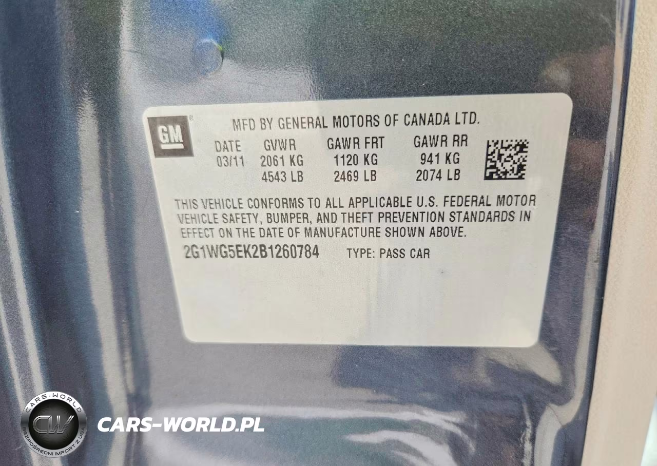 2011 Chevrolet Impala Lt VIN:2G1WG5EK2B1260784 - 12