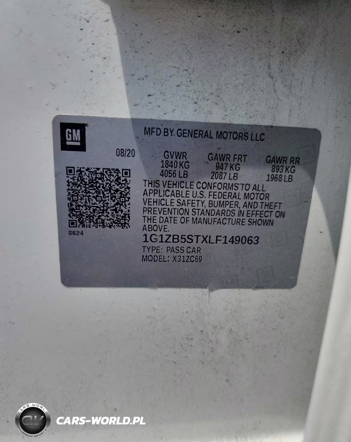 2020 Chevrolet Malibu Ls VIN:1G1ZB5STXLF149063 - 12