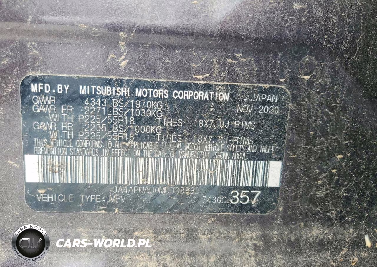 2021 Mitsubishi Outlander Sport Es VIN:JA4APUAU0MU008830 - 12