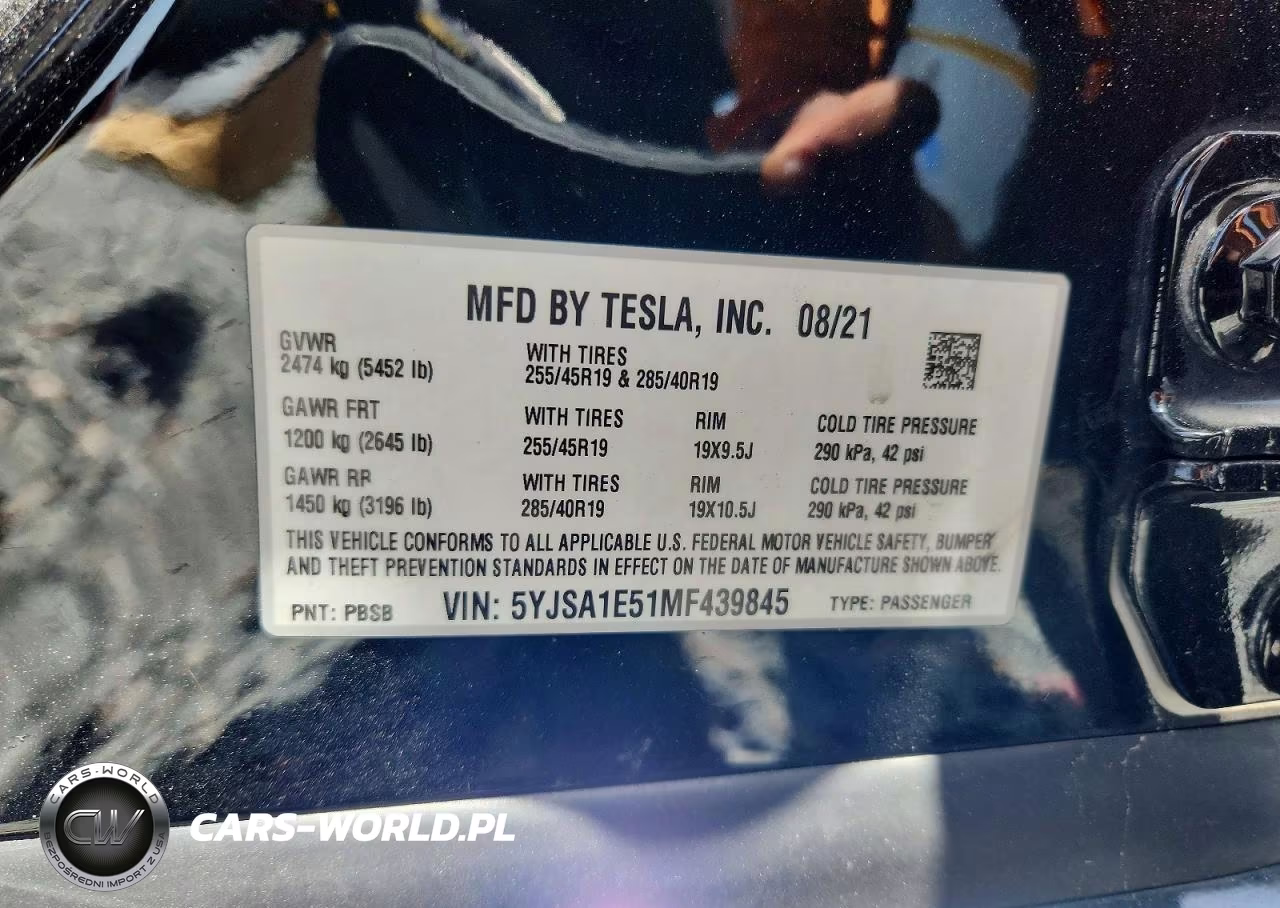 2021 Tesla Model S VIN:5YJSA1E51MF439845 - 13