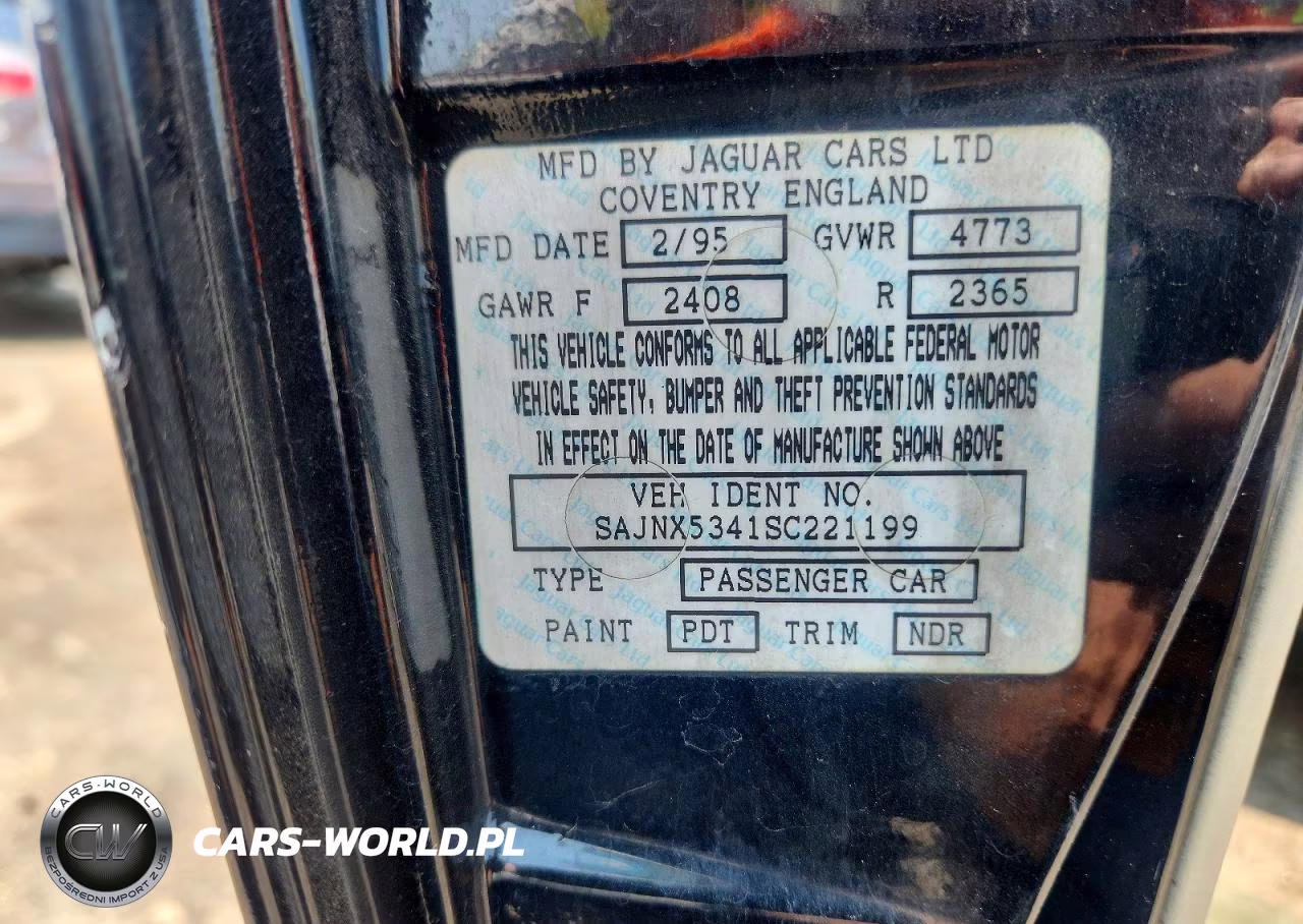 1995 Jaguar Xjs VIN:SAJNX5341SC221199 - 12