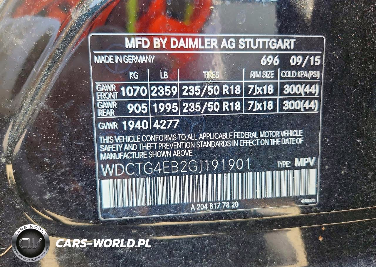 2016 Mercedes-Benz Gla 250 VIN:WDCTG4EB2GJ191901 - 13