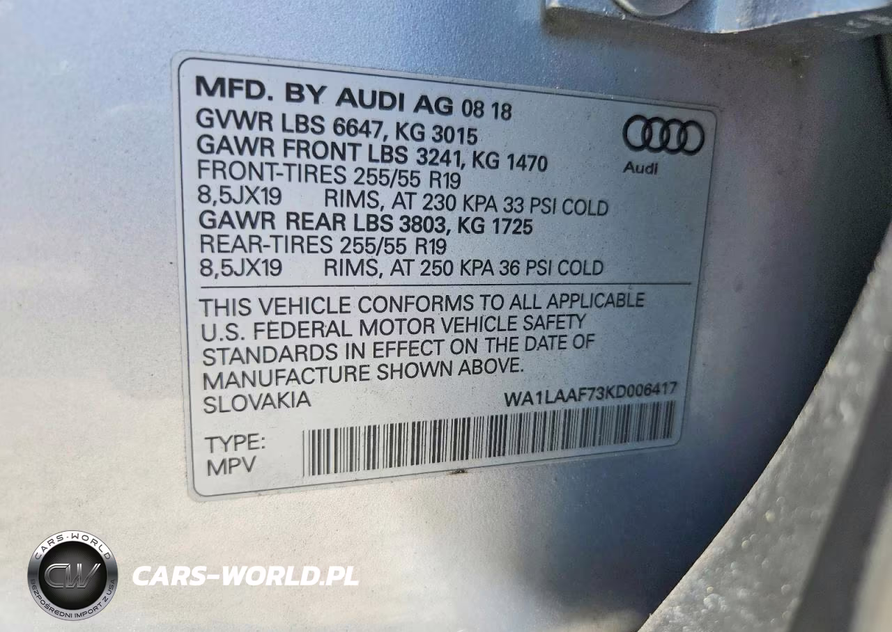 2019 Audi Q7 Premium Plus-Se Premium Plus VIN:WA1LAAF73KD006417 - 13