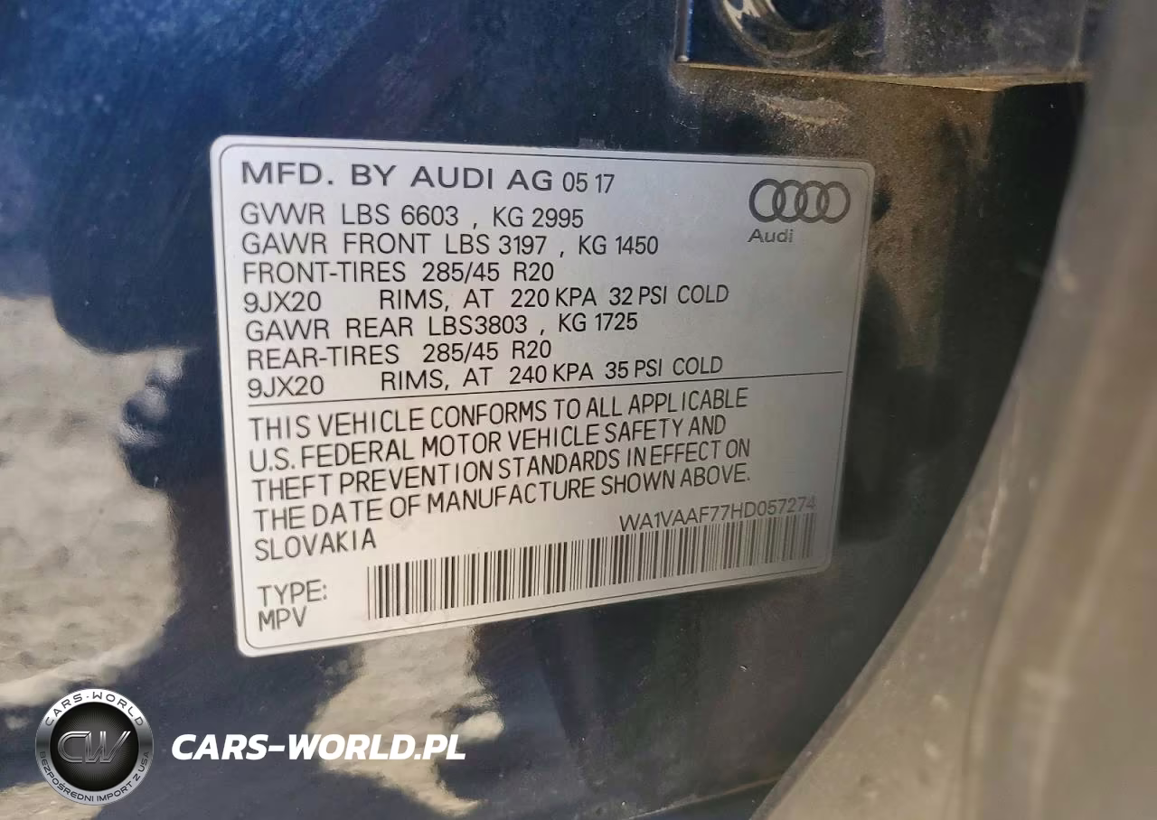 2017 Audi Q7 Prestige VIN:WA1VAAF77HD057274 - 12
