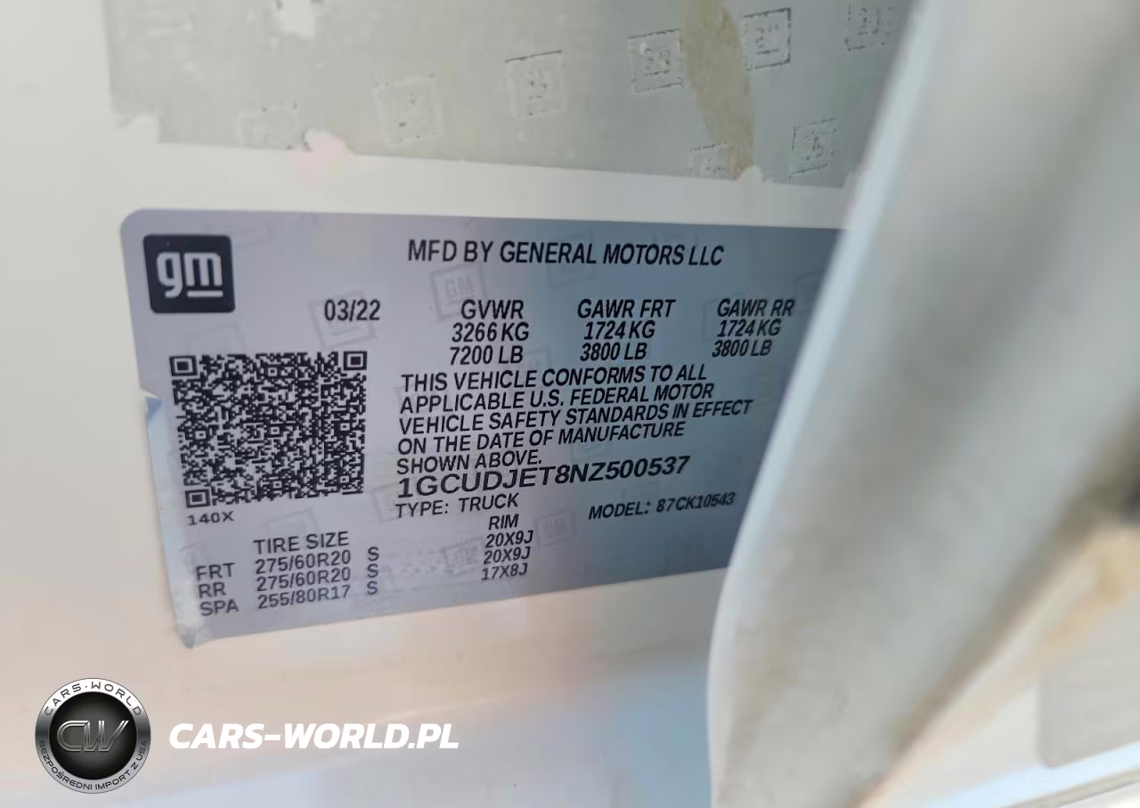 2022 Chevrolet Silverado K1500 High Country VIN:1GCUDJET8NZ500537 - 12