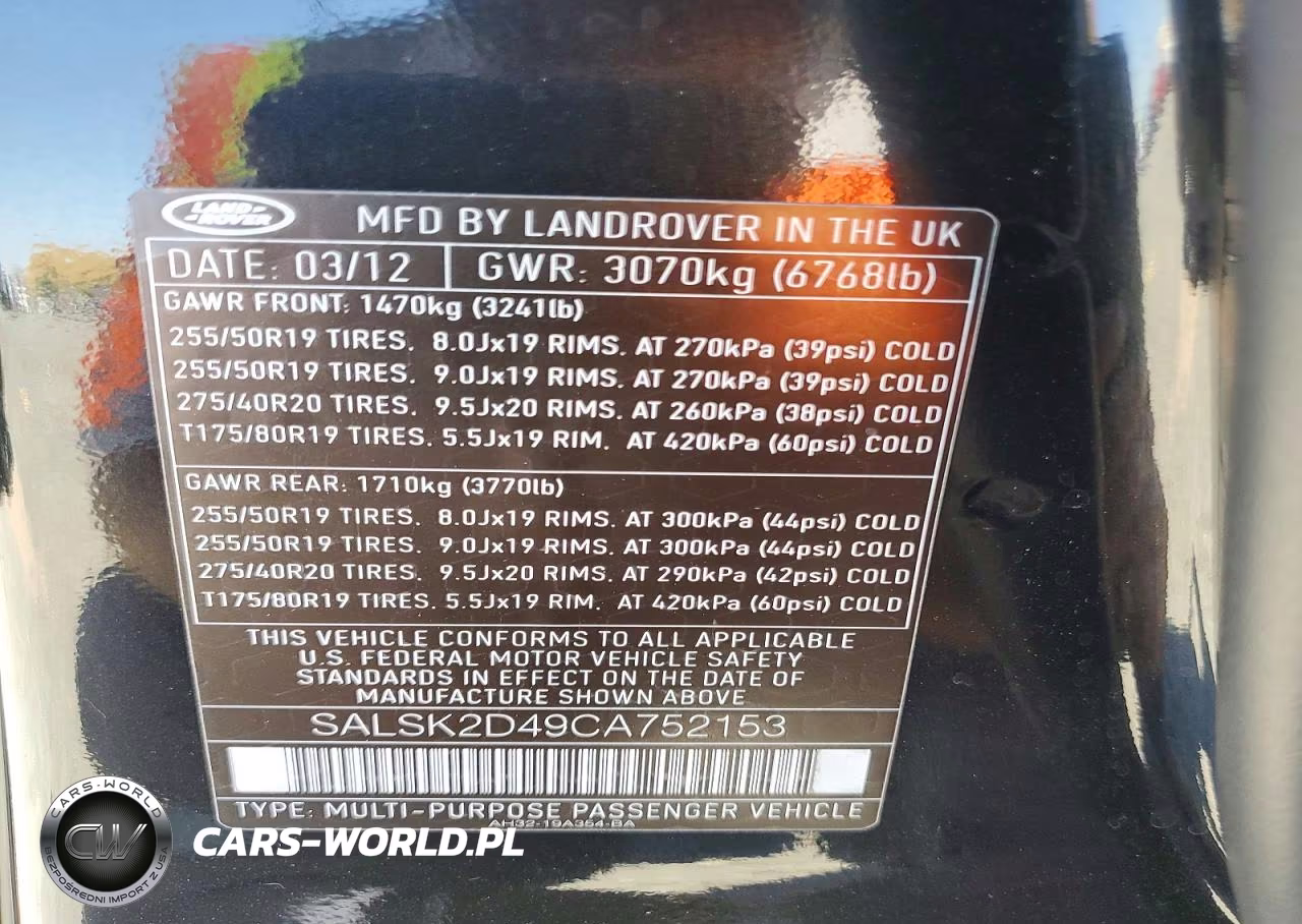 2012 Land Rover Range Rover Sport Hse Luxury VIN:SALSK2D49CA752153 - 13