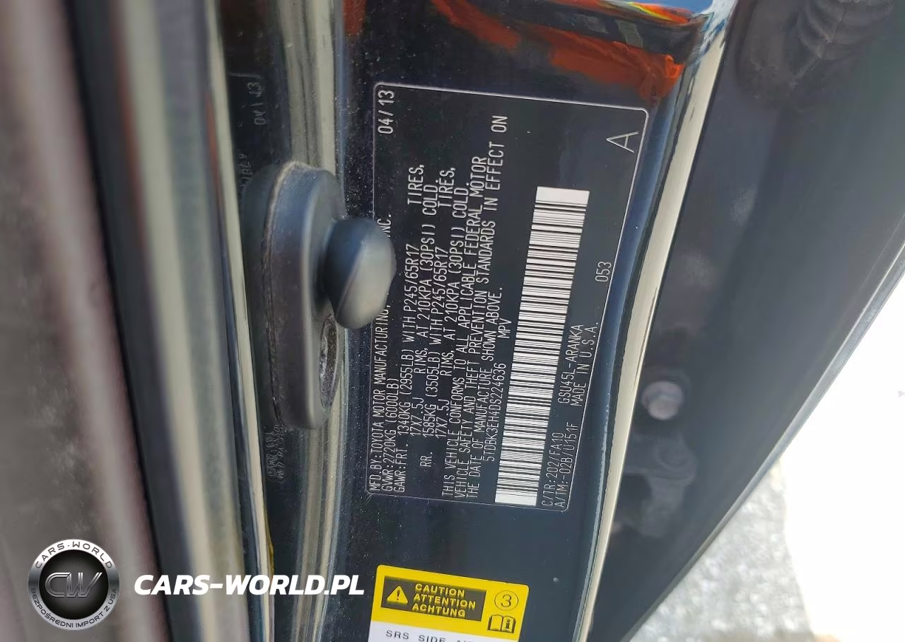 2013 Toyota Highlander Plus VIN:5TDBK3EH4DS224636 - 13