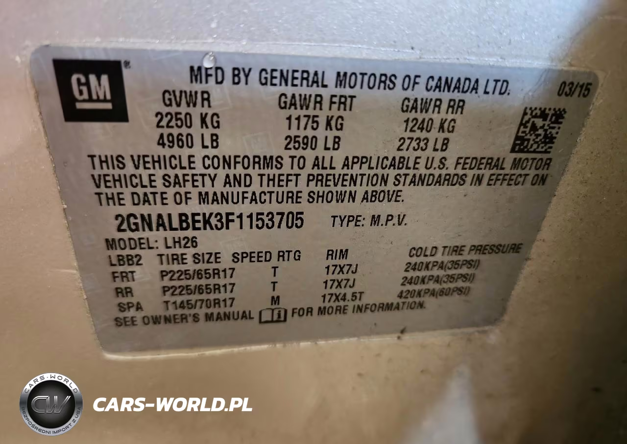 2015 Chevrolet Equinox Lt VIN:2GNALBEK3F1153705 - 13